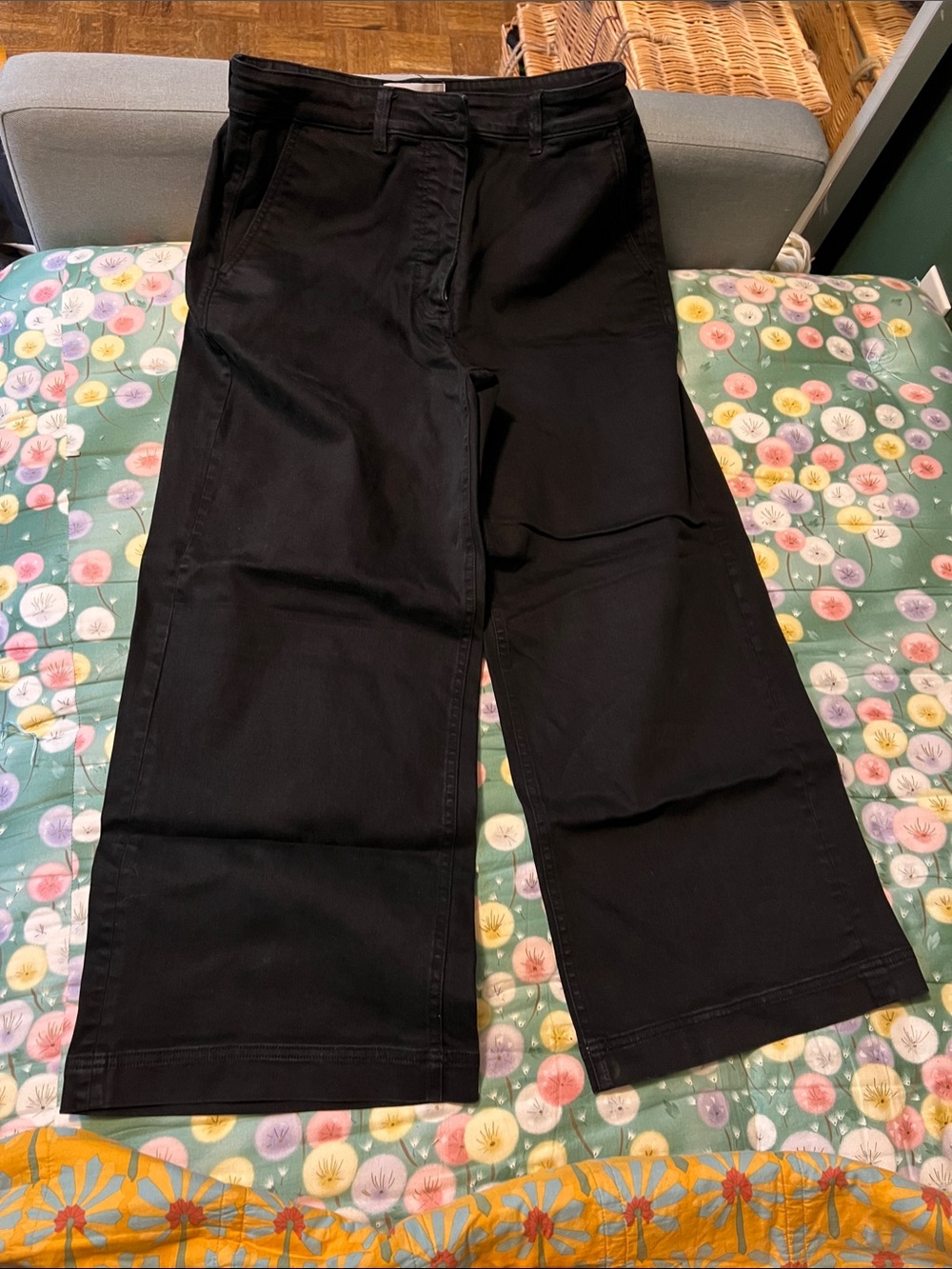 Everlane Black High-Waist Trousers/way high sailor jeans